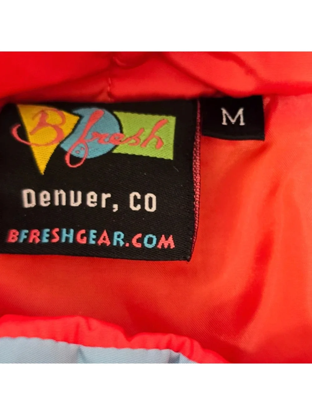 Bfresh Gear “The 77' Vest” Unisex Medium Cherry Color Block Ski Vest Retro
